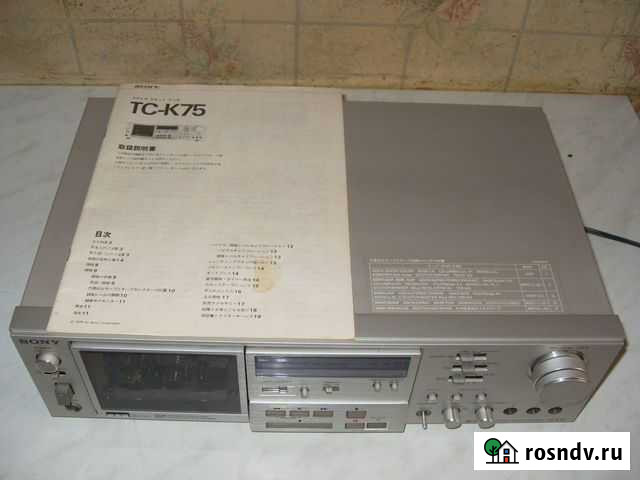Кассетная дека Sony TC-K75 с инструкцией Рыбинск - изображение 1