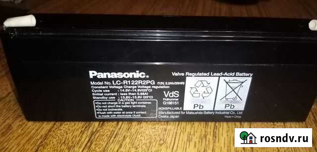 Аккумуляторная батарея Panasonic LC-R122R2PG Новочеркасск - изображение 1