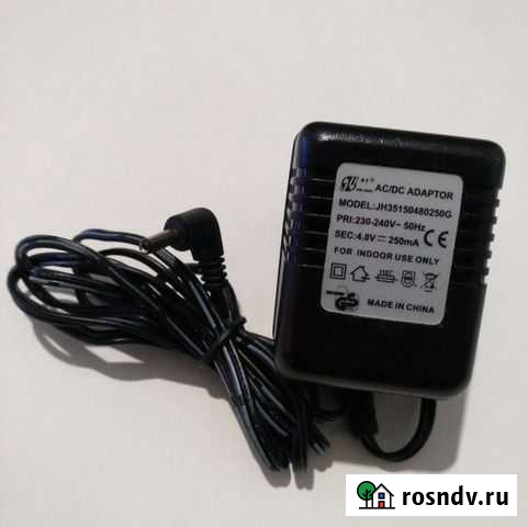 Зарядка AC/DC Adaptor 4.8V 0.25A Мурино - изображение 1