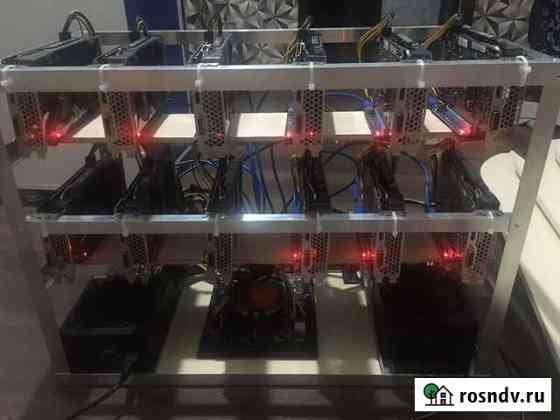 Ферма для майнинга 12 карт 1660Ti palit 6gb Выселки