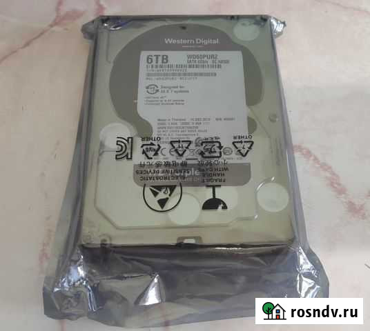 Жёсткий диск WD Purple 6 TB новый Великие Луки - изображение 1