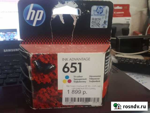 Картридж струйный canon hp 651 многоцветный Тула - изображение 1