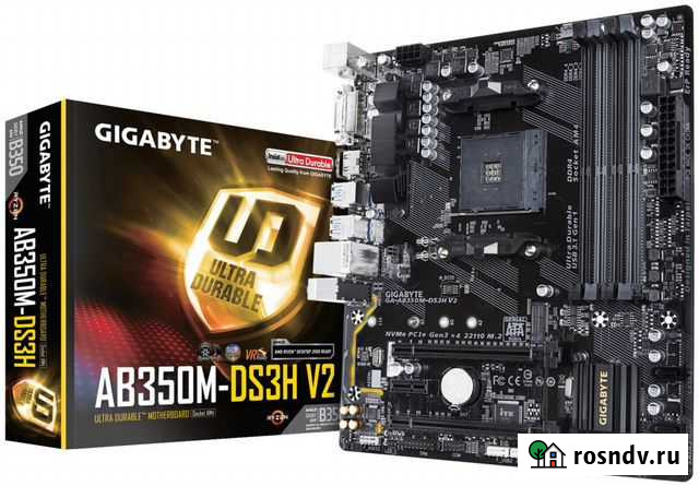 Мат.плата gigabyte GA-AB350M-DS3H V2 AM4 Уфа - изображение 1