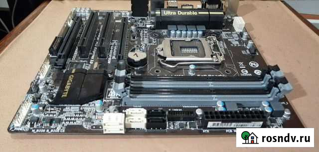 Плата Gigabyte B85M-D3H, 4 cлота озу, Lga1150 Смоленск - изображение 1