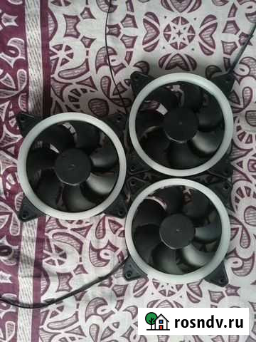 Кулера с красной подсветкой 3 штуки Шумиха - изображение 1