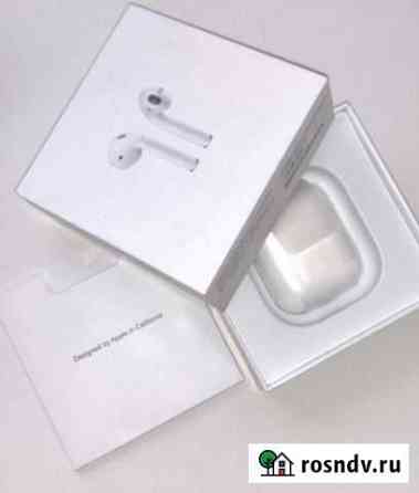 Наушники AirPods 2 люкс копия с анимацией и паузам Астрахань