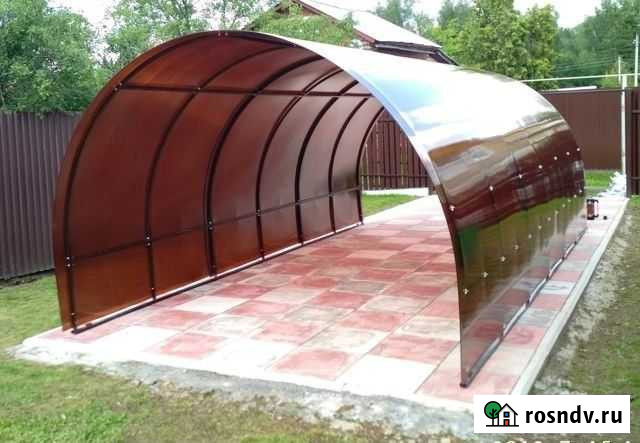 Навес арочный для машины 3 Х 6М Апрелевка - изображение 1