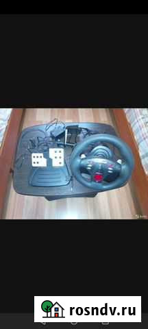 Руль с педалями игровой для пк Бор - изображение 1