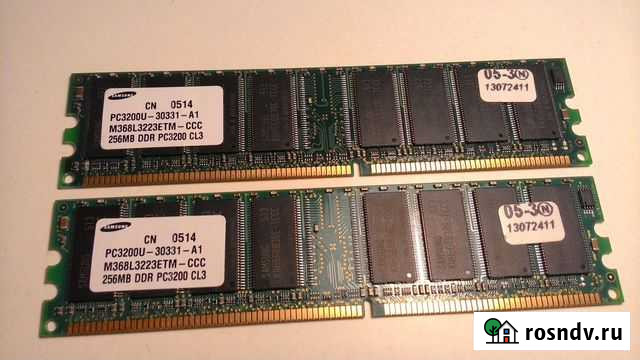 Память 256 Mб DDR samsung PC3200 CL3 Брянск - изображение 1