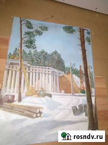 Картина.Строительство Раменской эстакады.СССР Раменское - изображение 1