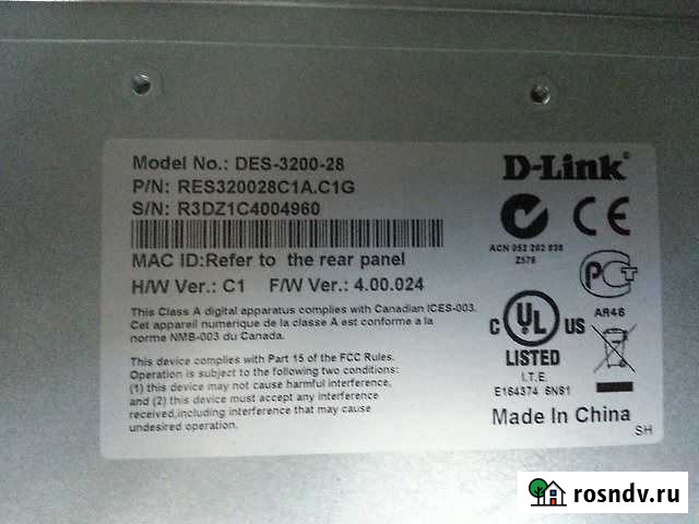 Коммутатор D-link DES-3200-28 Владивосток - изображение 1