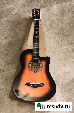 Новая акустическая гитара в наличии. С чехлом Магнитогорск - изображение 1