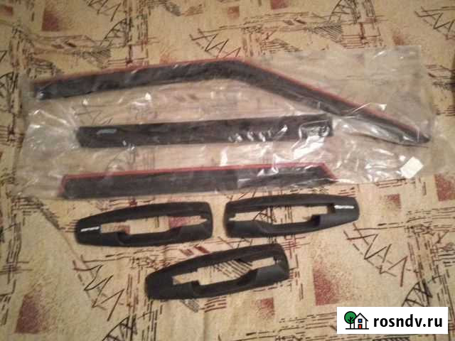 Накладки на ручки дверей и дефлекторы ваз-2115 Рязань - изображение 1