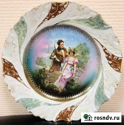 Старинная настенная тарелка Боровичи - изображение 1