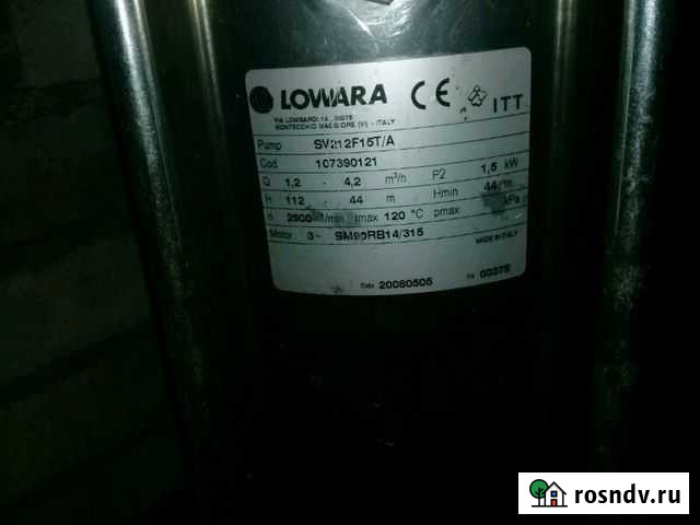 Lowara sv16 насос скважный, помпа Подпорожье - изображение 1