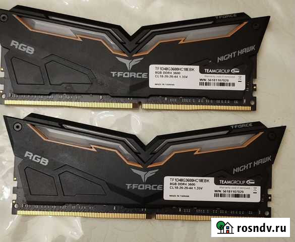 Оперативная память DDR4 3600mhz T Force Ростов-на-Дону - изображение 1