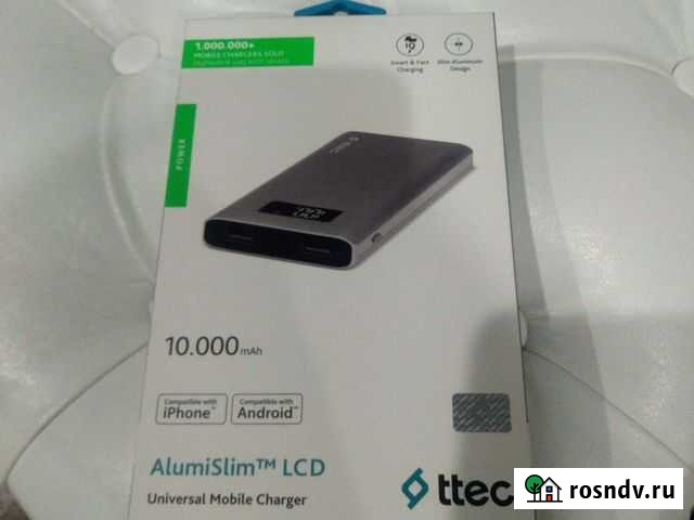 Внешний аккумулятор ttec alumSlim 10000mAh LCD sil Видное - изображение 1
