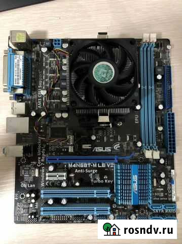 Материнская плата asus m4n68t-m le v2 с процессоро Черкесск - изображение 1