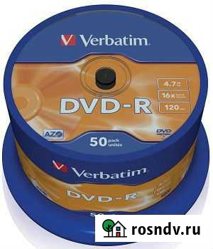 Компакт диск DVD-R Verbatim 43548 4,7Гб 16x 50шт C Ульяновск - изображение 1