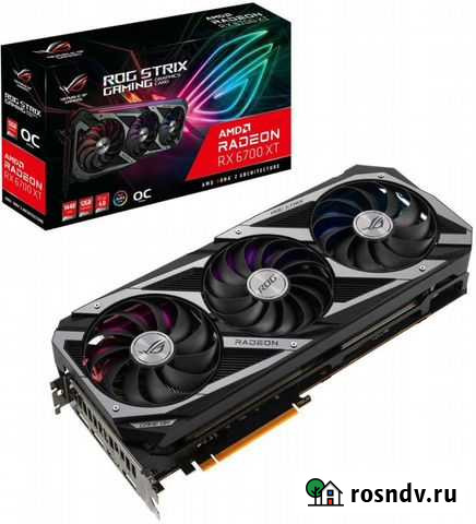 Видеокарта asus AMD Radeon RX 6700XT ROG-strix Новосибирск - изображение 1