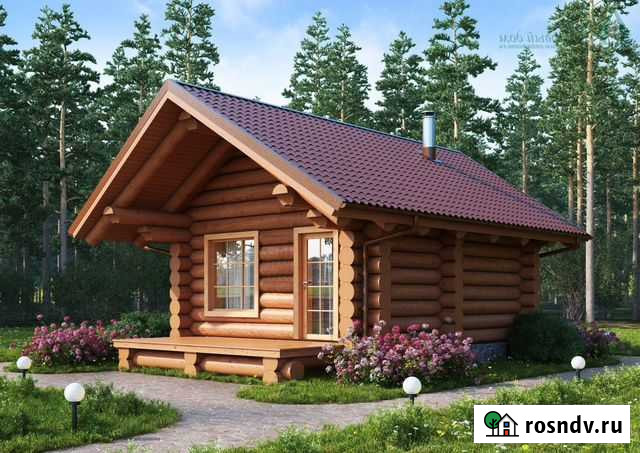 Баня деревянный дом лиственница Мысхако - изображение 1