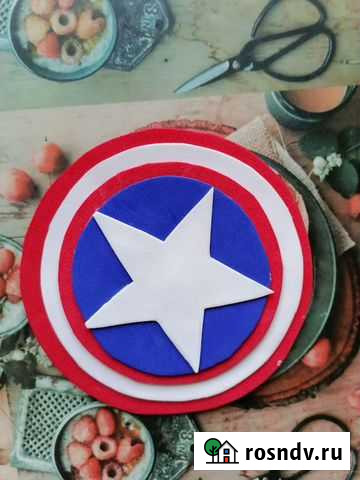 Значок супермена из фоамирана. Диаметр 14 см Иркутск - изображение 1