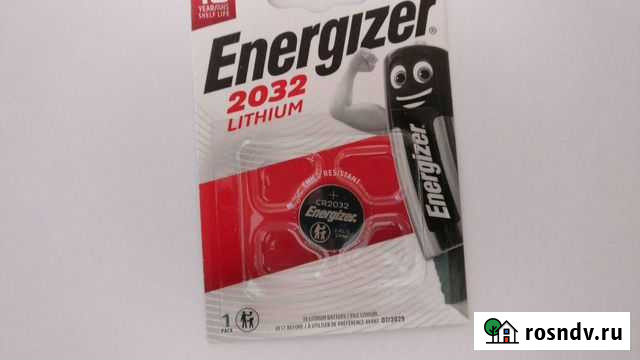 Батарейка energizer, CR 2032, литиевая Кемерово - изображение 1