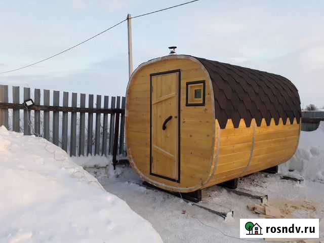 Баня бочка квадро 3 метра под ключ Шелехов - изображение 1