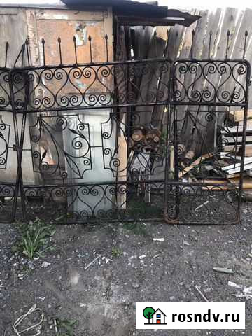 Ворота с калиткой распашные Челябинск - изображение 1