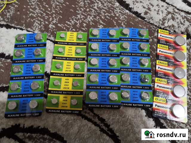 Батарейки аg3, ag10, ag13, cr2032 Волгодонск - изображение 1