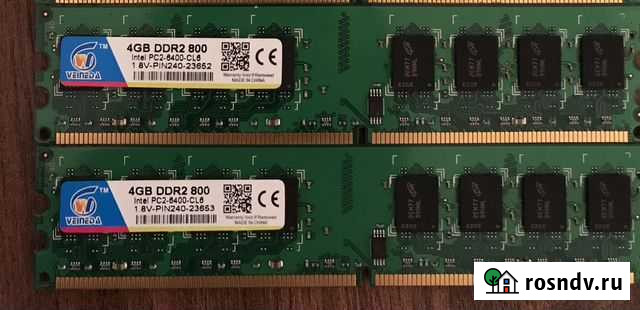 Оперативная память ddr2 for Intel 4gb 800Mhz Челябинск - изображение 1