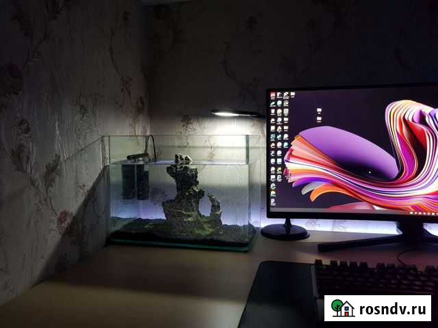 Новый аквариум 31 литров. Изогнутые края Красногорск - изображение 1