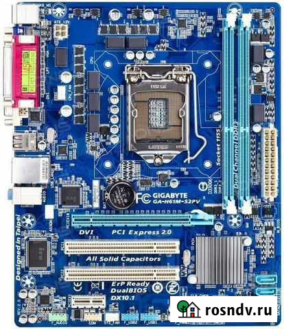 GA-H61M-S2PV + I3-2100 (3.1 GHz) Таганрог - изображение 1