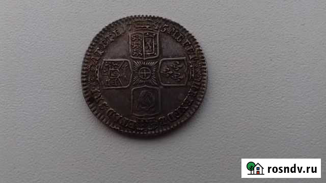 1 шиллинг 1745 год,Англия,Георг II,lima,XF Королев - изображение 1