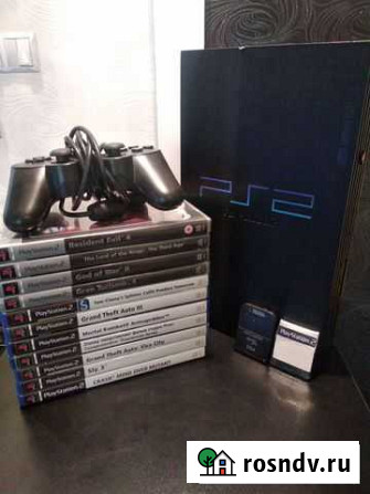 PS2 FAT + 11 игр + 3 карты памяти Улан-Удэ - изображение 1