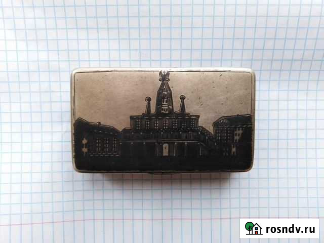 Портсигар,табакерка,1872 г,серебро,чернь,84 проба Углич - изображение 1