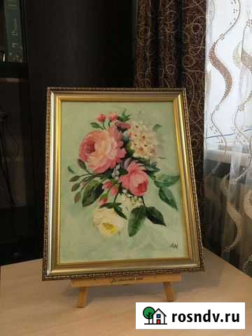 Картина маслом на холсте цветы Киров - изображение 1