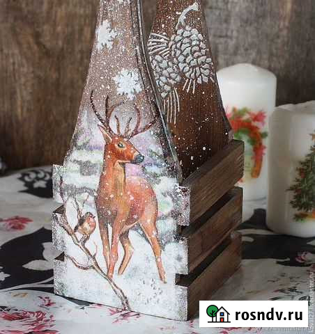 Новогодняя подставка под бутылку Мартюш - изображение 1