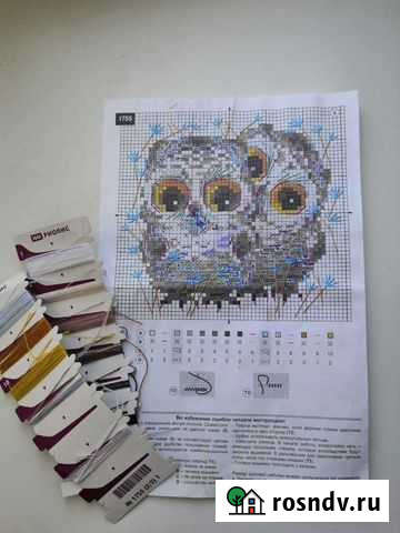 Схема вышивка крестом совы Елец - изображение 1