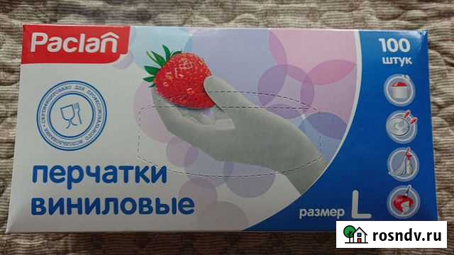 Перчатки виниловые Paclan Кострома - изображение 1
