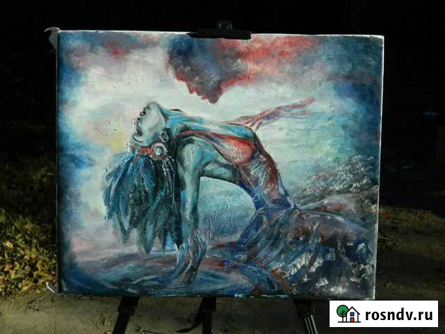 Картина Омут.2014 г.акриловая живопись, картон.4 Астрахань - изображение 1