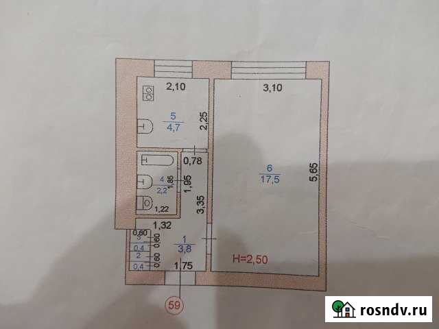 1-комнатная квартира, 29 м², 1/5 эт. на продажу в Рузаевке Рузаевка - изображение 1