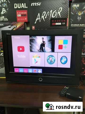 Телевизор 26 дюймов +андроид приставка 4k Иваново - изображение 1