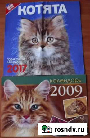 Календарь настенный 2009, 2017 Кошки и Котята 2 шт Керчь - изображение 1