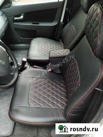 Авточехлы Ваз 2110-2012 Лада Приора экокожа ромб Курган - изображение 1