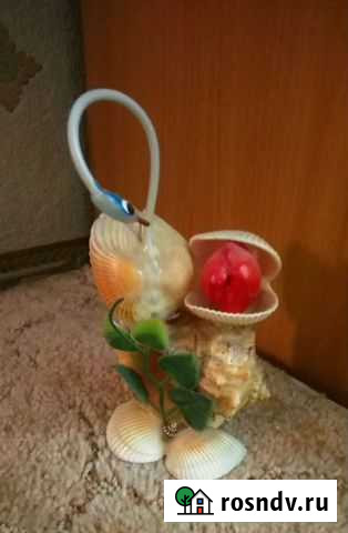 Сувенир из ракушек из Сочи-Лебедь с жемчугом Ангарск - изображение 1