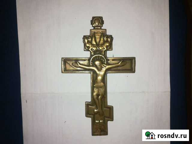 Крест киотный бронза Судогда - изображение 1