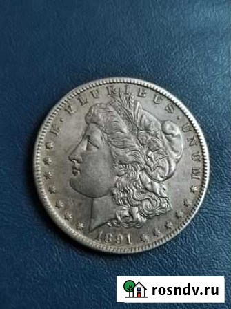 Монета 1 доллар S 1891 г. Морган США серебро Симферополь - изображение 1
