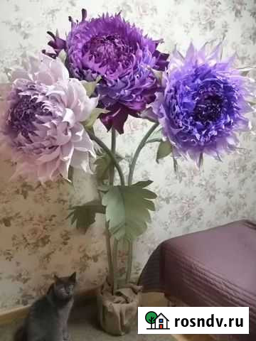 Ростовые цветы из гофрированной бумаги Старый Оскол - изображение 1