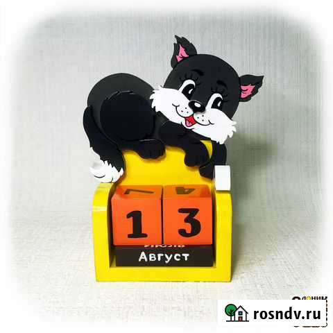 Вечный календарь из дерева Кошки-мышки Владимир - изображение 1